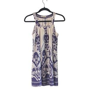 Collective Clothing Retro Floral Shift Dress Medium Purple Mod Psychedelic